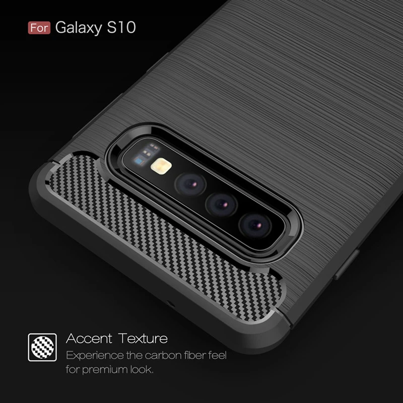 Чехол для Samsung S10 Plus IPAKY матовый силиконовый гибридный защитный чехол из