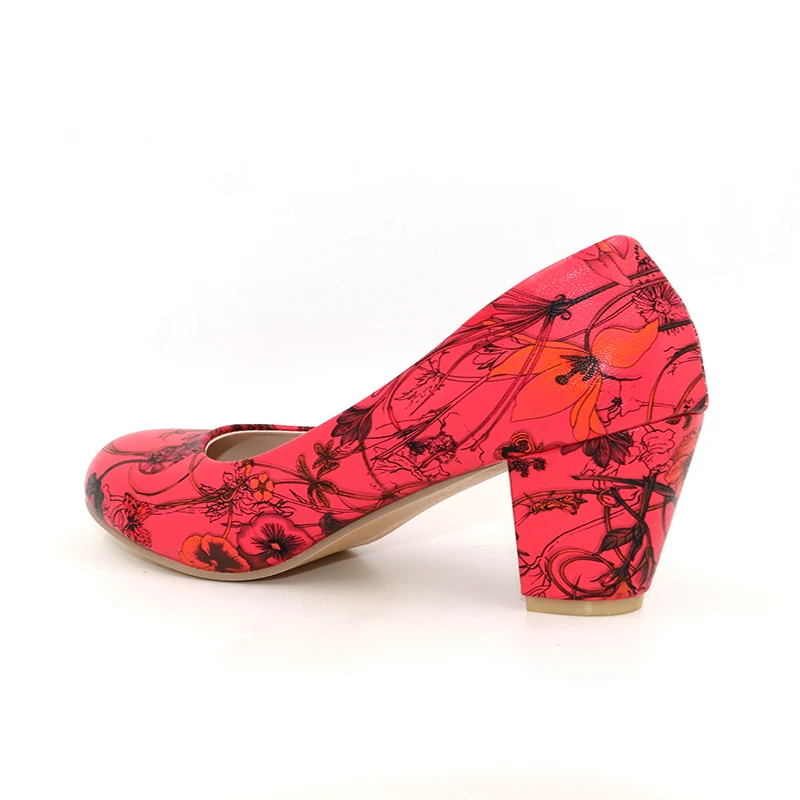 Tuyoki женские Обувь на высоких каблуках туфли с цветочным принтом высоком каблуке