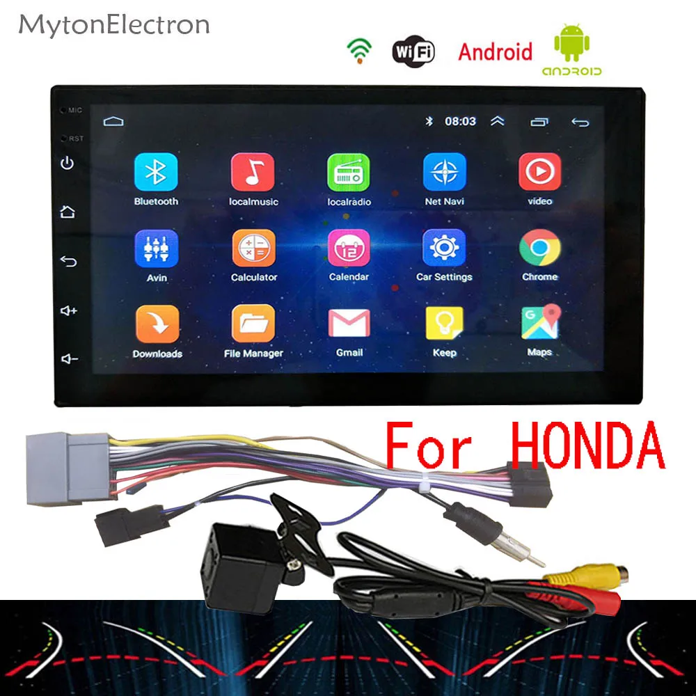 Android автомобильный радио мультимедиа аудио стерео FM два Din gps навигатор Bluetooth для Volkswagen Honda Nissan hyundai Kia Toyata CR-V - Цвет: For Honda Dynamic