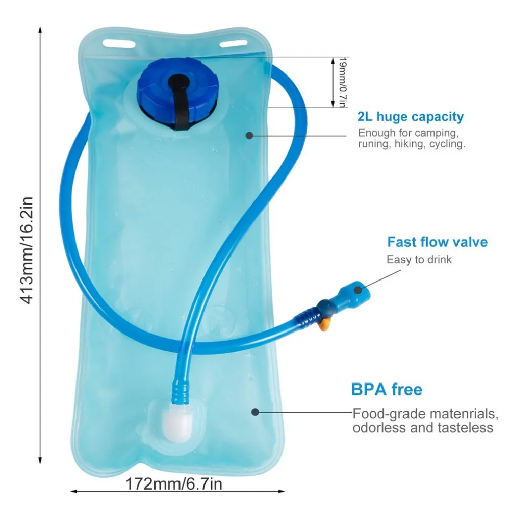 2L Bike Bicycle Cycling Camel Water Bladder Bag Hydration Backpacks Camping Hiking Drink Pouch Drop Shipping | Спорт и развлечения