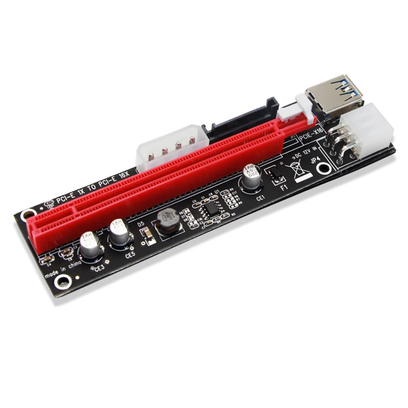 12 шт. черный 3 в 1 4pin 6pin SATA PCI-E Express 1x 4x 8x 16x удлинитель USB 0 переходная карта для