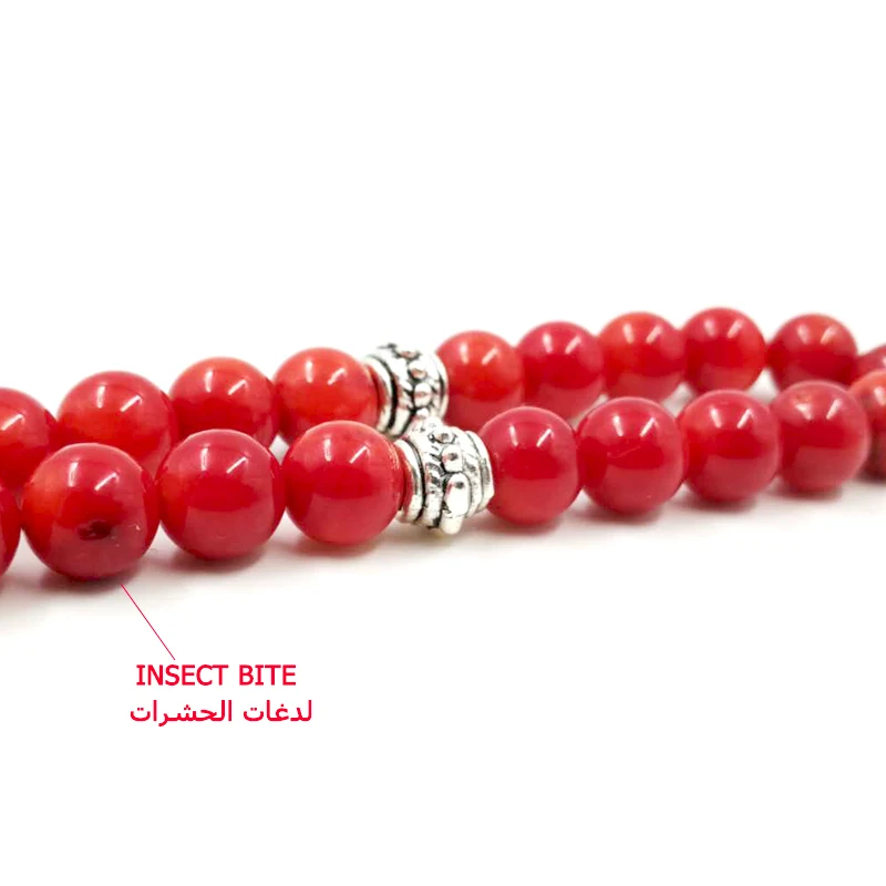 Женский Розарий мусульманский Натуральный Коралл и коралловый риф кисточка Tasbih