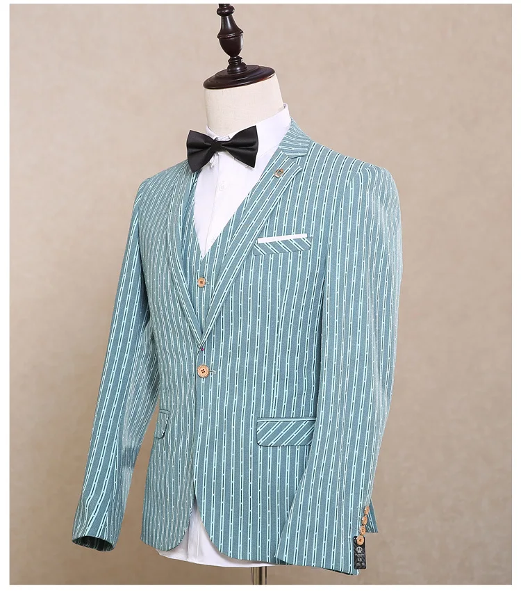 2019 Новый Для Мужчин's костюм в полоску Британский Стиль Свадебный для жениха
