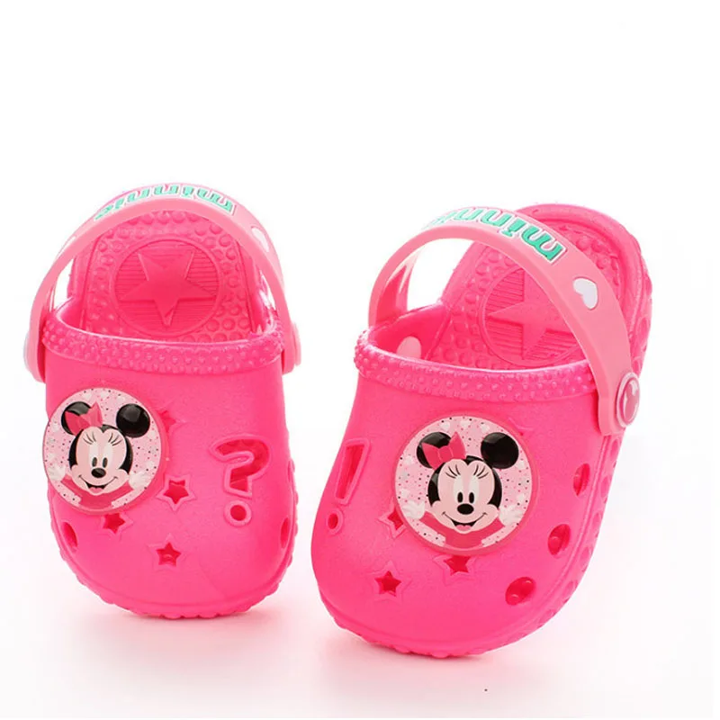 2018 летние детские пляжные тапочки с мультипликационным принтом Дисней Микки