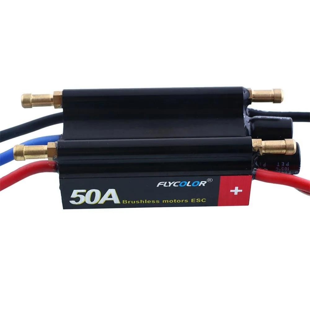 FlyColor 50A 2-6S Lipo водяное охлаждение ESC с 5 V 3ABEC лодка программируемый Бесщеточный
