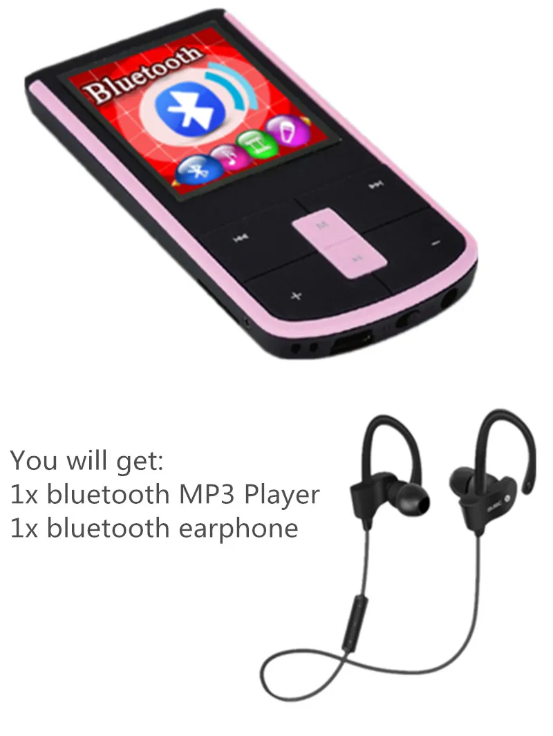 Qinkar bluetooth MP3 плеер Спорт BT388 + Bluetooth наушники BT спортивные беспроводные мини