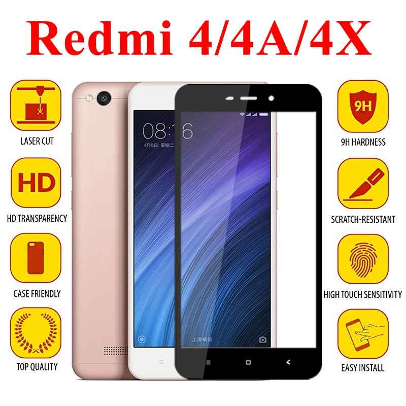 Защитное стекло для экрана ksio mi redmi 4x для xiaomi xia mi red mi 4a закаленное x4 xio mi 4 xao mi a4 armor redm shield