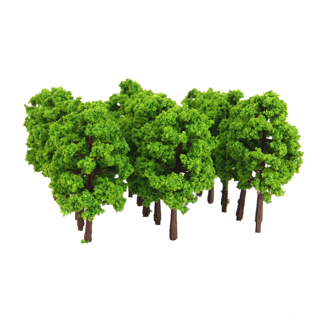 

20 Pieces Model Tree Architecture Train Railway Wargame Diorama Scenery 1:150