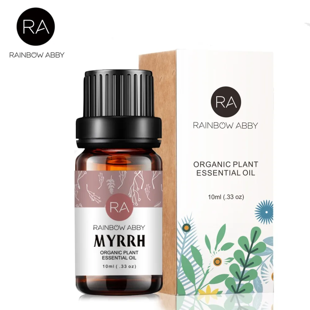 Myrrh эфирное масло 10 мл чистые натуральные масла Myrrh стерилизация ингибирует раздражение кожи удаляет берериберское противогрибковое, бактерицидное