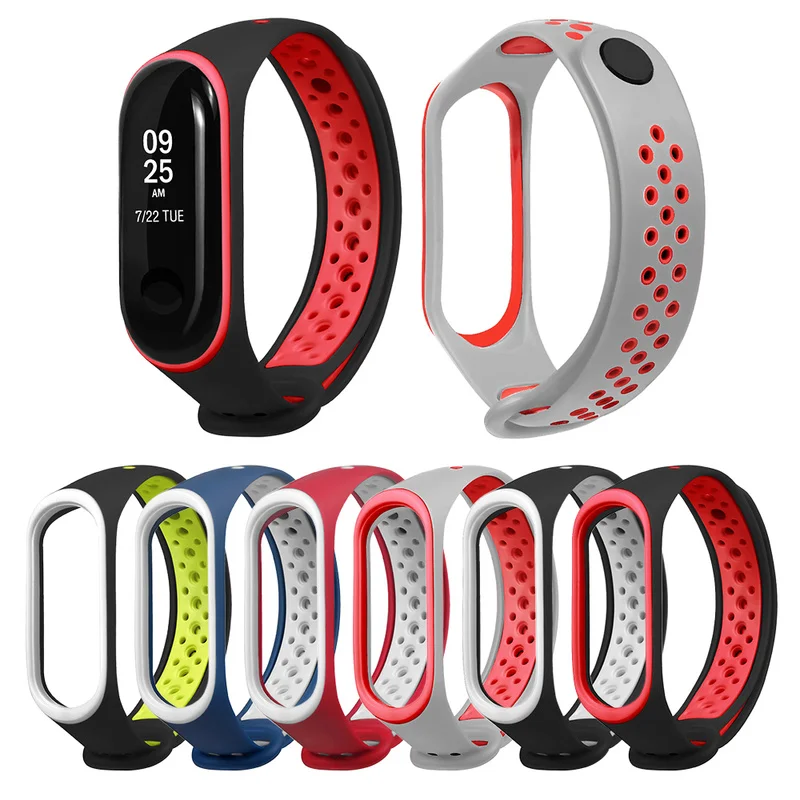 Ремешок для наручных часов для Xiaomi Mi Band 3 браслет, отлично подходит для замены ремешков на смарт-часы аксессуары двухцветная круглый стержень для браслет millet 3