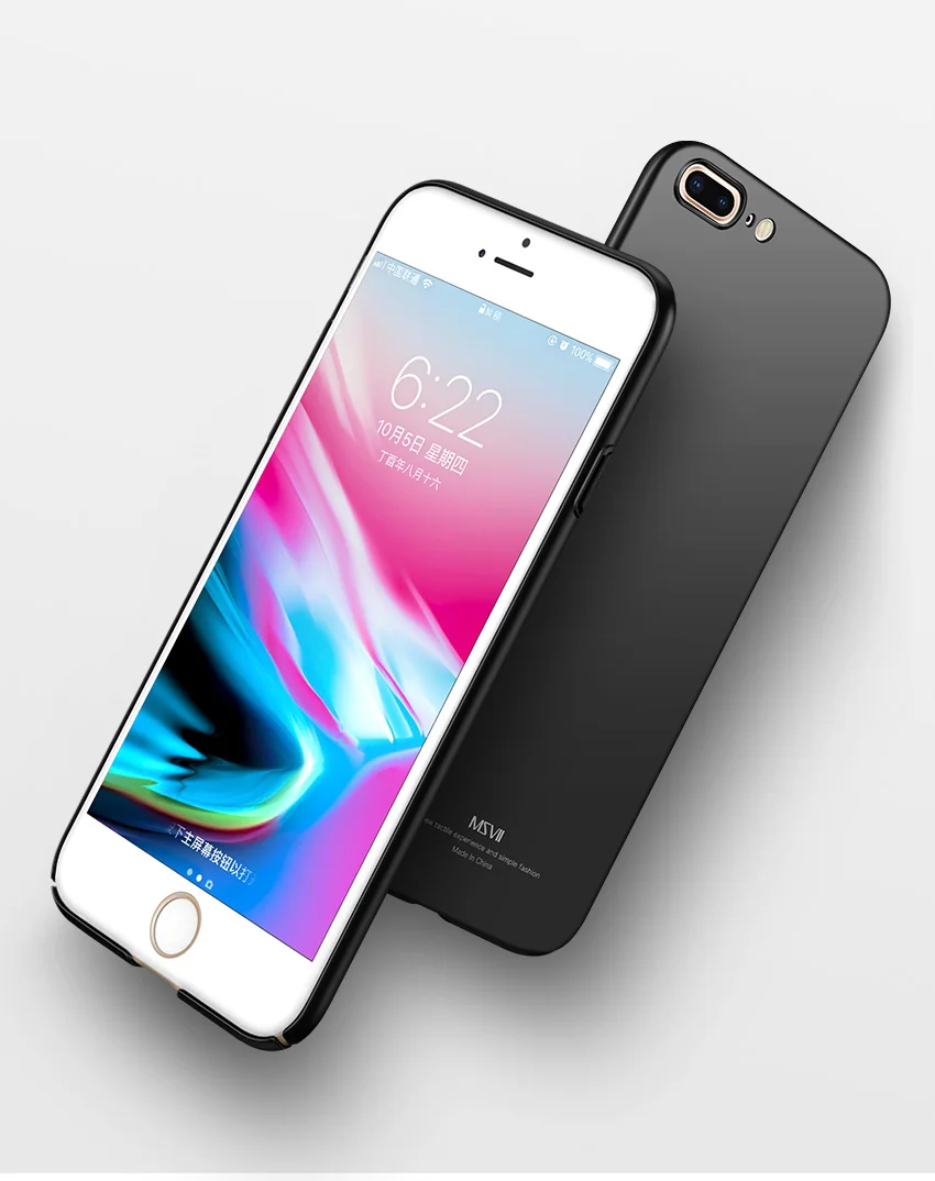 Для iphone 7 чехол MSVII Роскошный чехол для Apple iphone 8 plus/7 plus чехол тонкий PC чехол для iphone 8 7 plus чехол для телефона