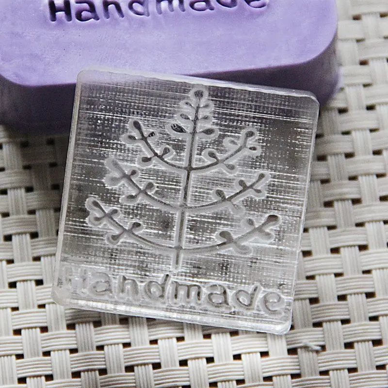 0207(5x5cm) Акриловая прижимка для мыла форма для выпечки голова натуральный ручной работы Мини DIY натуральные узоры органическое стекло - Цвет: 0207(5x5cm)