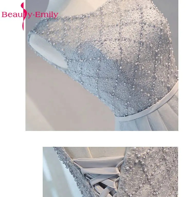 Красота Эмили сексуальные аппликации розовый платье подружки невесты 2018 A-Line