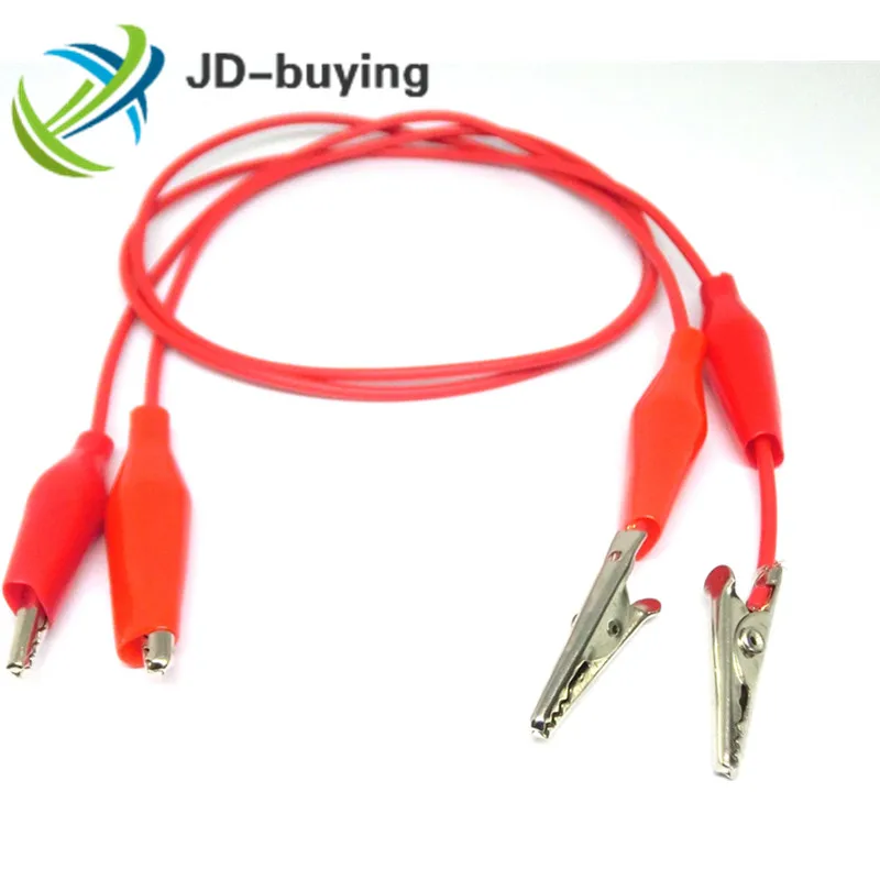 10 шт. зажимы для аллигатора двойные Тестовые провода крокодил зажим 50 см