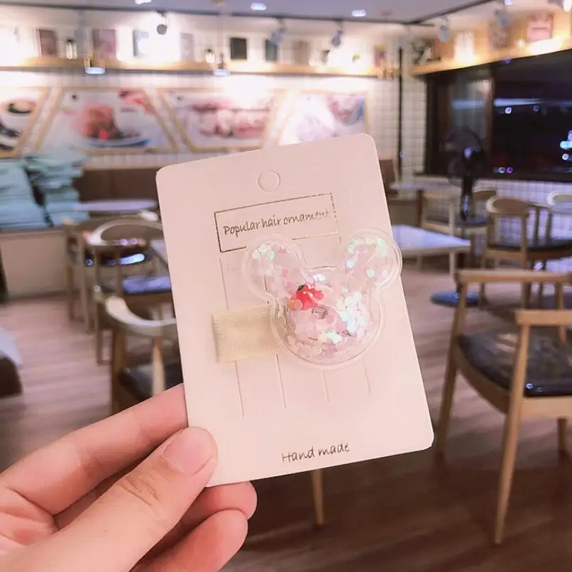 1 шт. Jolly S Прозрачный PU с красочными блестками наполнителя девушки заколки для волос Дети звезды Корона шпилька «любовь» девушки аксессуары для волос