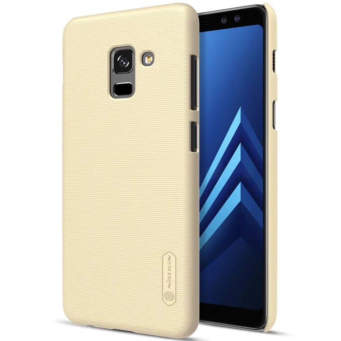 Золотой Для samsung Galaxy A8/A8 Plus NILLKIN супер матовый защитный чехол для телефона для Galaxy A8 /A8 Plus с защитной пленкой - Цвет: Золотой