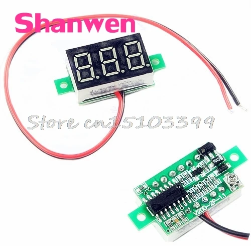 Мини светодиодный DC2.5 30V красный вольт Напряжение метр Дисплей Цифровой