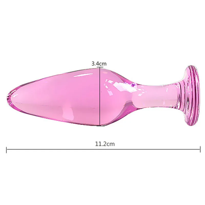 Smooth Glass Crystal Anal Plug Butt Dildo Vagina Ball Prostate Massage Sex Toys for Women Men Gay Masturbation Beads |