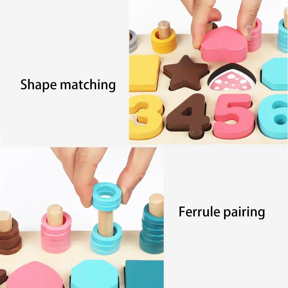 Digital Shape Three-in-one Pair Board 2-3 Baby Young Children Toy Building Blocks Color Recognize | Игрушки и хобби