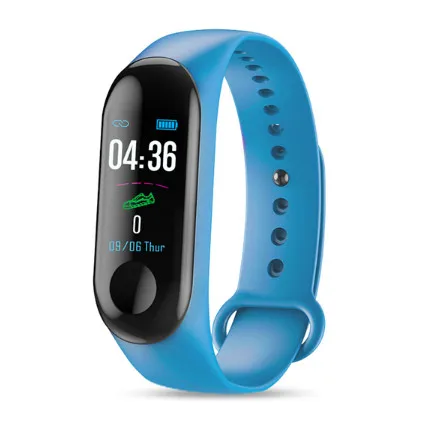 LYKRY M3 Smartband кровяное давление фитнес-браслет трекер пульсометр браслет умные часы для IOS Android телефон - Цвет: Blue