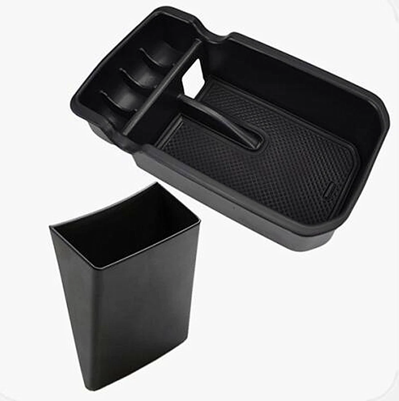 Black With Mat Для Jeep Compass подлокотник коробка для хранения держатель Контейнер перчатка Органайзер компас аксессуары для салона автомобиля 2 шт - Название цвета: Black With Mat