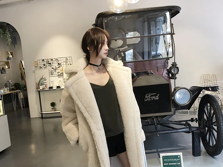 7 видов цветов S-XL, повседневное женское шерстяное длинное пальто с плюшевой подкладкой, для женщин,, зимнее одноцветное свободное женское плотное шерстяное пальто(Q8010