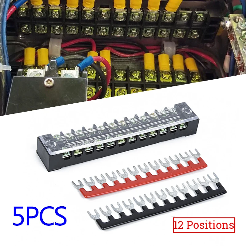 

Bus Terminal Block Set 660V 12 Points Electrical Marine Power Double Row