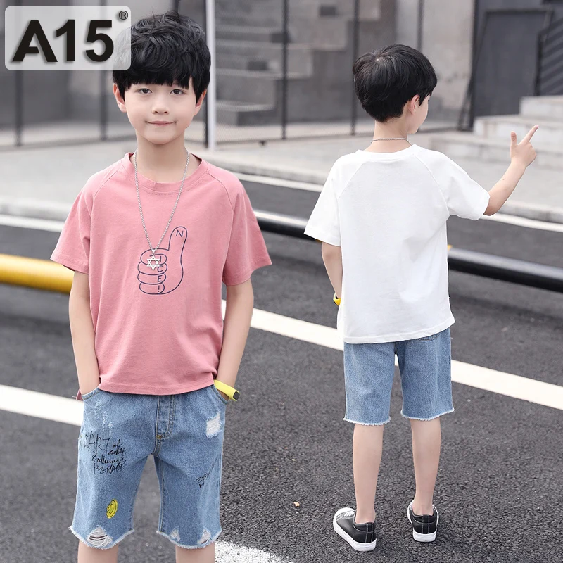 Boy t Shirt for Children Short Sleeve Cotton t-shirt Kids tshirt White Funny shirts 3D tshirts Teenage Clothing Size 8 12 Year | Мать и