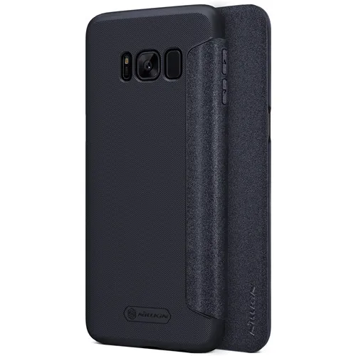 S8 Plus кожаный чехол для Samsung Galaxy S8 Plus 6,2 дюймов NILLKIN блестящий чехол с откидной крышкой из искусственной кожи Пластик задняя крышка S8+ чехол - Цвет: Серый