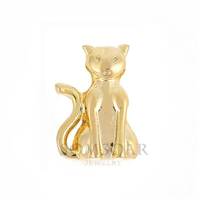 Somsoar ювелирные изделия Cute Cat Charms fit кожаный плетеный браслет из нержавеющей стали