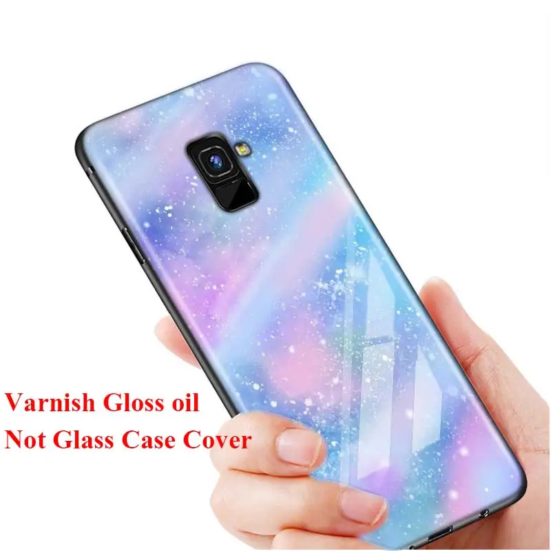 Черный силиконовый чехол для samsung A9 A7, чехол для samsung Galaxy A8 A6 Plus A5 A3 Star, не стеклянная крышка, стиль 154KK