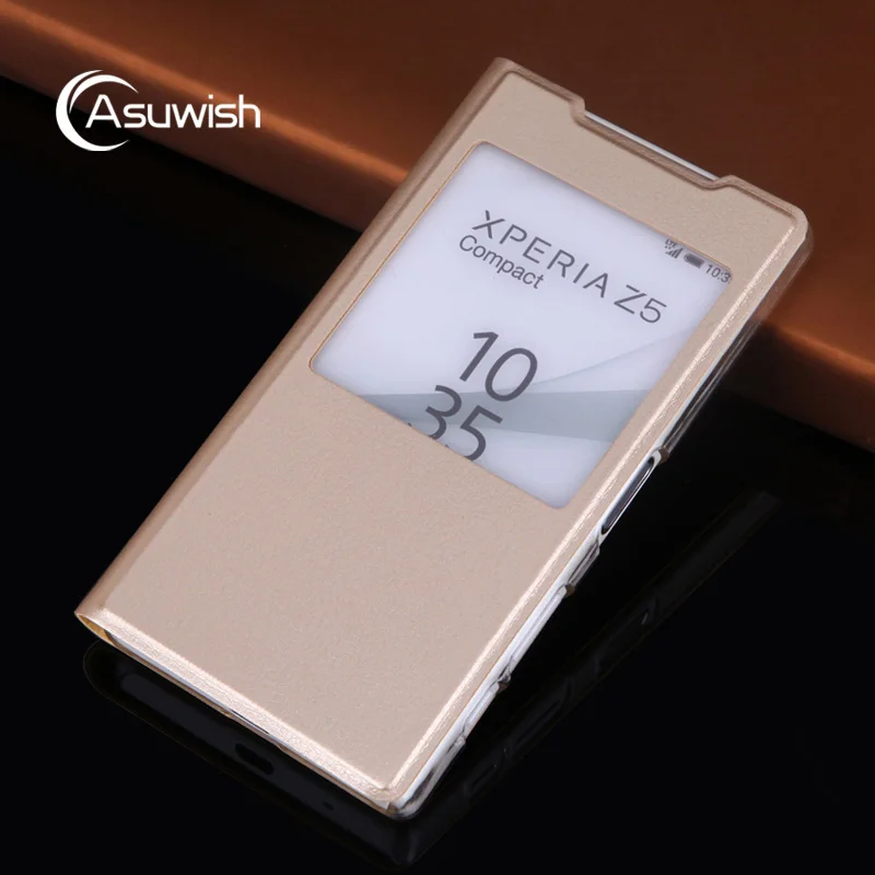 Чехол раскладушка кожаный чехол для sony Xperia Z5 Compact Z 5 мини XperiaZ5 Z5mini Z5Compact E5823 E5803
