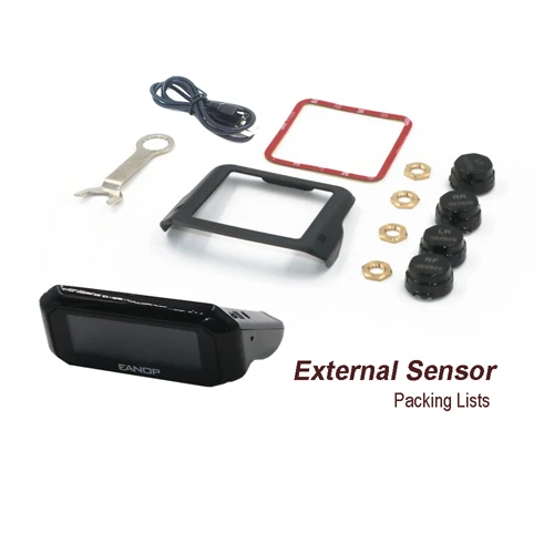 External sensors EANOP Смарт TPMS USB солнечной энергии система контроля давления в шинах Беспроводная сигнализация давления в шинах 4 шт. датчики PSI/BAR - Тип: External sensors