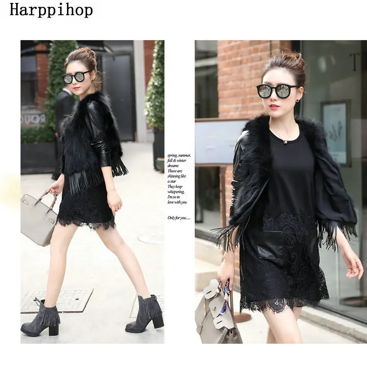 Новинка 2020 стильный жилет из лисьего меха короткое пальто енота облегающий с