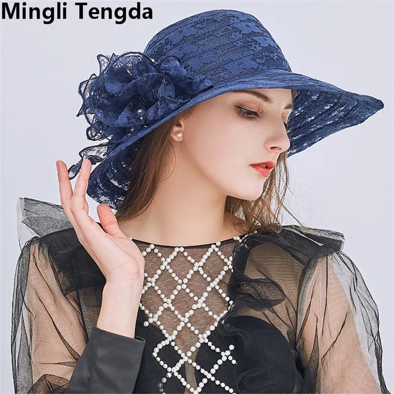 Элегантная Свадебная шляпка Mingli Tengda большая для невесты белый/светильник