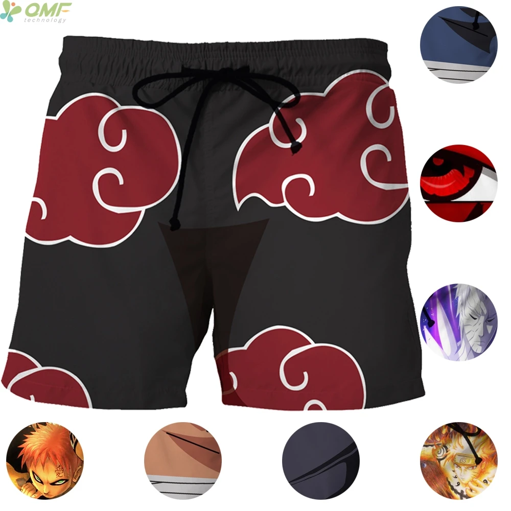 Наруто Акацуки мужские короткие брюки легкие модные Косплей Узумаки