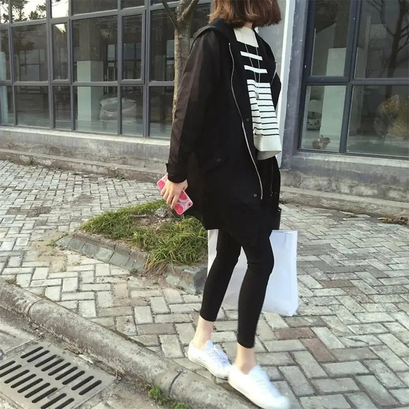 Корейская мода английский стиль сезон весна осень свободная куртка Верхняя