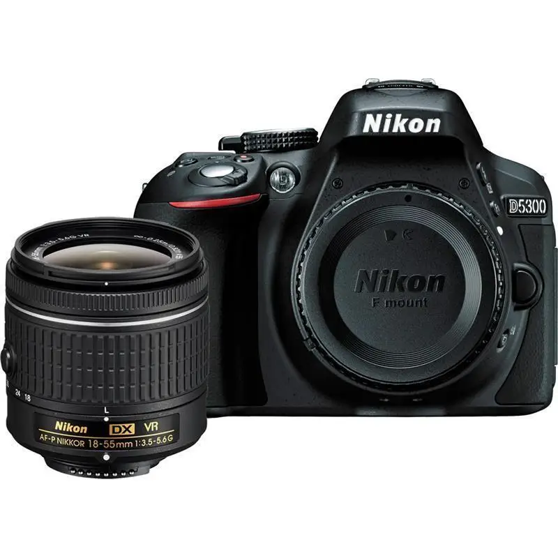 Объектив Nikon D5300 DSLR Camera 24 2 Мп 1080 P Video 3 &quotVari Angle LCD Wi Fi и AF DX 18 55 мм f/3 5 - Цена: 39 474,14 руб.