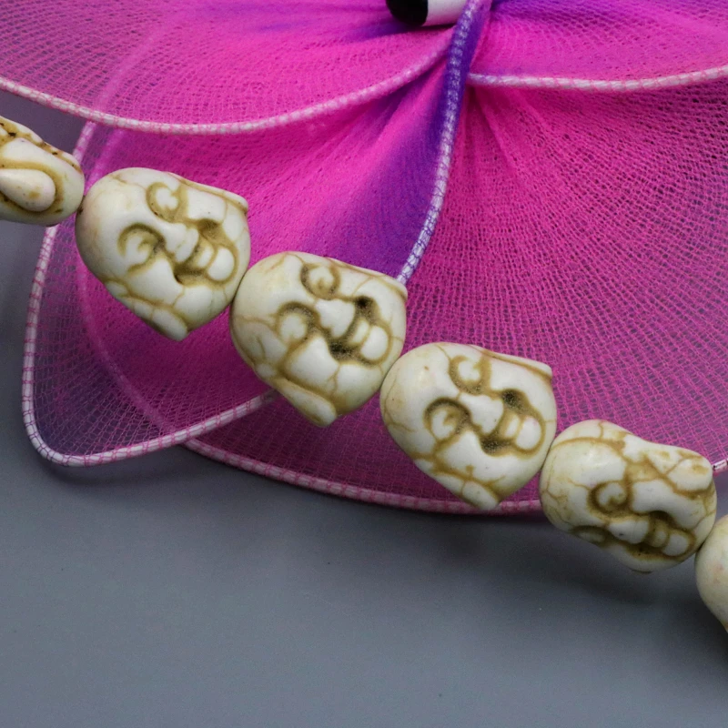 Buddha head shape Turkey Stone 19x20mm loose beads 15&quot 2 piece/lot DIY fit women jewelry making three colors to choose | Украшения и