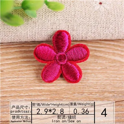 10PCS TYPE 04 10 шт. милый маленький цветок нашивки костюмы Вышивка Железо На Аппликации цветочный для детей сумки платье одежда Дешевые Patchs DIY - Цвет: 10PCS TYPE 04