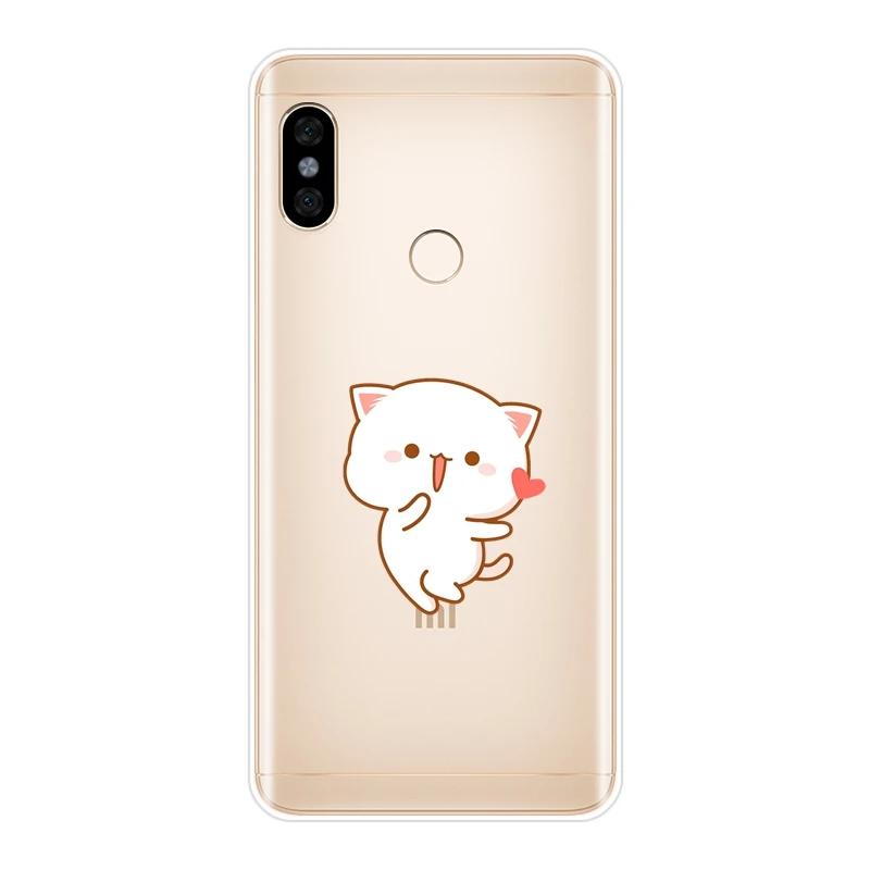 Задняя крышка с изображением кота для Xiaomi Redmi S2 4A 5A 6A 5 Plus Pocophone F1 Note 4 4X 6 Pro Prime мягкий