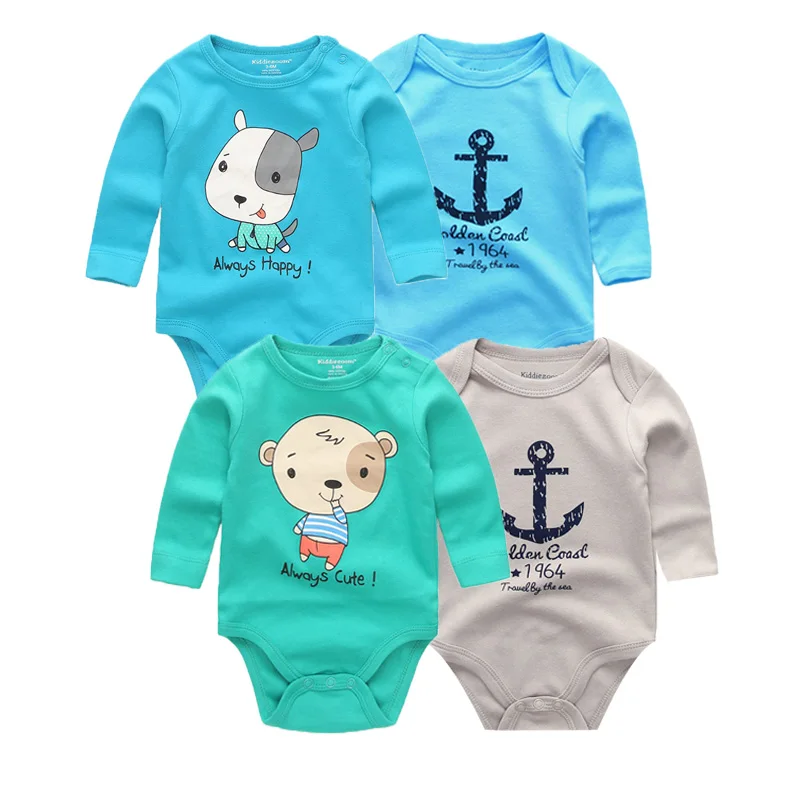 Костюмы комплекты унисекс для маленьких девочек одежда Ropa bebe Хлопковая Одежда для маленьких мальчиков длинный рукав Единорог новорожденных боди платье для девочки одежда для новорожденных комбинезон детский зимний