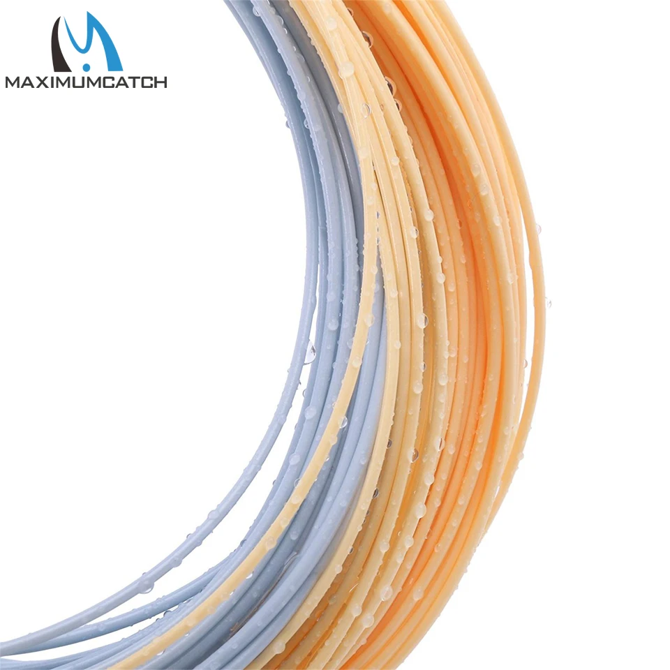 Maximumcatch 100FT двойной цвет Fly Line WF плавающий с двумя сварными петлями