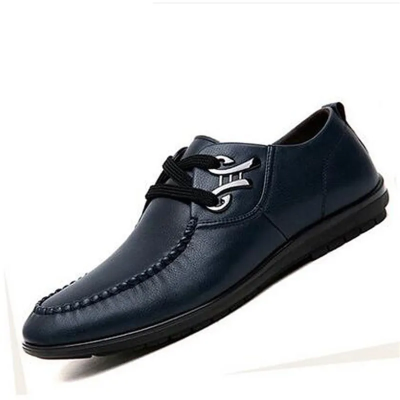 Большой Размеры Новое поступление Разделение кожа Для мужчин повседневная обувь