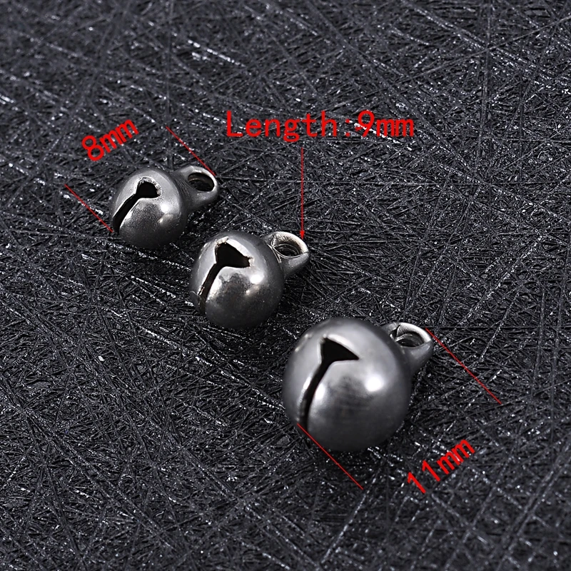 20 шт. Маленькая подвеска из нержавеющей стали с колокольчиком серебро для