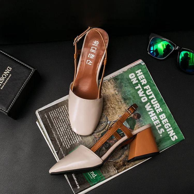 2017 новых мужчин летние женские квадратный каблук и носок сандалии обувь с