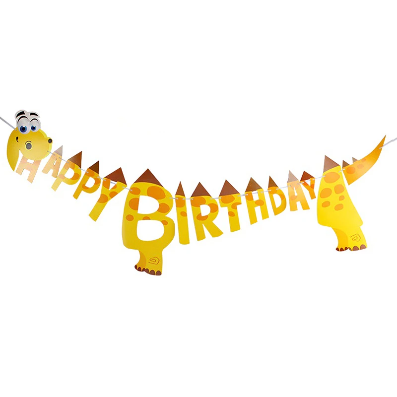 4 Животных Единорог, динозавр Русалка флаги с днем рождения баннер-гирлянда Детские флажки для душа Юбилей вечерние питания детей пользу - Цвет: 4
