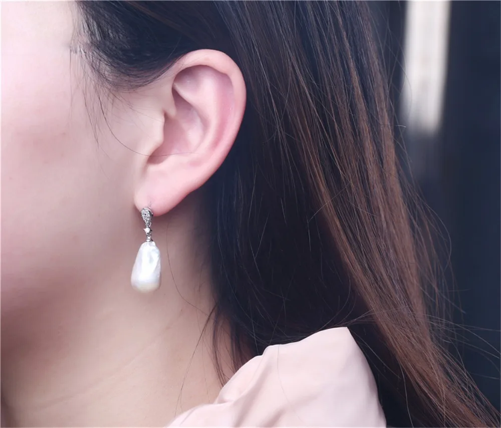 Серьги гвоздики с пресноводным жемчугом 13 мм|earrings 925 sterling silver|925 sterlingearrings |