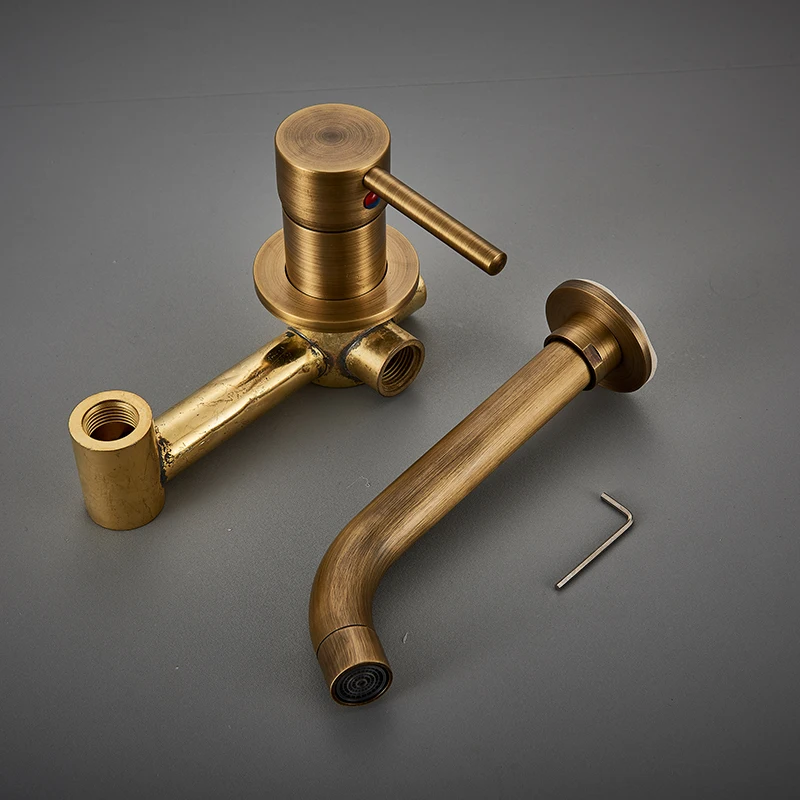 

Wall Mounted Basin Sink Faucet Bright Chrome Single Lever Bathroom Mixer Faucet Swivel Spout Lavatory Sink Tap for Basin