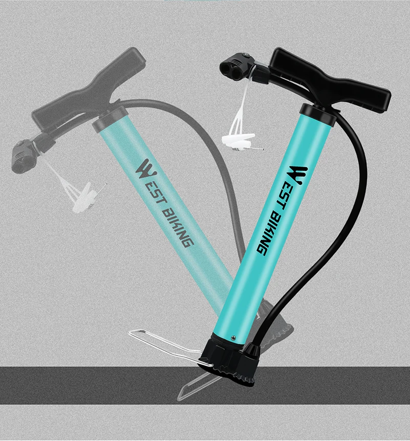 WEST BIKING велосипедный насос 120/160PSI стальной Бирюзовый велосипедный насос воздушный насос Schrader Presta клапан дорожный MTB велосипедный насос